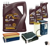 BOSCH Controllo Set 8L MANNOL Elite 5W-40 Per Audi VW Q3 8UB 8UG Beetle