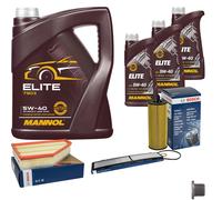 BOSCH Controllo Set 8L MANNOL ELITE 5W-40 Per BMW 1 Serie 120d 3 Serie Touring