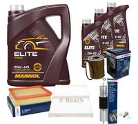 BOSCH Controllo Set 8L MANNOL ELITE 5W-40 Per BMW 5 Serie E39 523I 520I