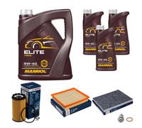 BOSCH Controllo Set 8L MANNOL ELITE 5W-40 Per Chrysler Voyager IV 2.5 CRD