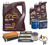 BOSCH Controllo Set 8L MANNOL ELITE 5W-40 Per Fiat Citroën Scudo Kasten 2.0
