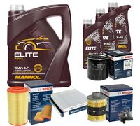 BOSCH Controllo Set 8L MANNOL ELITE 5W-40 Per Fiat Ducato Kasten 100