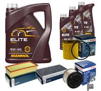 BOSCH Controllo Set 8L MANNOL ELITE 5W-40 Per Fiat Peugeot Scudo Kasten 2.0