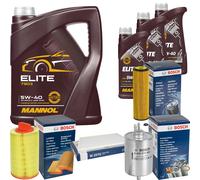 BOSCH Controllo Set 8L MANNOL ELITE 5W-40 Per Mercedes C-Klasse CLK