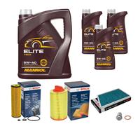 BOSCH Controllo Set 8L MANNOL ELITE 5W-40 Per Mercedes C-Klasse CLK