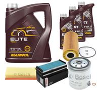 BOSCH Controllo set 8L MANNOL ELITE 5W-40 per Mercedes E-Klasse W210 S210