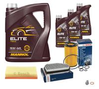 BOSCH Controllo set 8L MANNOL ELITE 5W-40 per Mercedes E-Klasse W210 S210