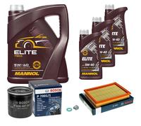 BOSCH Controllo Set 8L MANNOL ELITE 5W-40 Per Nissan Note 1.2 Juke 1.6 DIG-T