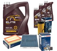 Bosch Controllo Set 8L mannol Elite 5W-40 per Nissan Qashqai + 2 Io J10