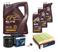 BOSCH Controllo Set 8L MANNOL ELITE 5W-40 Per Opel Omega B 2.5 V6 3.0