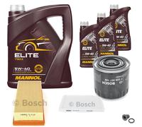 Bosch Controllo Set 8L mannol Elite 5W-40 per Renault Laguna Io Grandtour