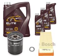 BOSCH Controllo Set 8L MANNOL ELITE 5W-40 Per Rover MG 25 1.4 16V 200