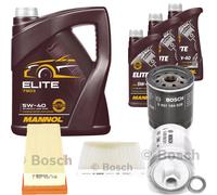 BOSCH Controllo Set 8L MANNOL ELITE 5W-40 Per Rover MG 25 1.4 16V 400 Tourer