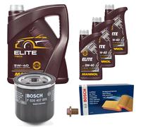 Bosch Controllo Set 8L mannol Elite 5W-40 per Saab 9-5 Stationwagon