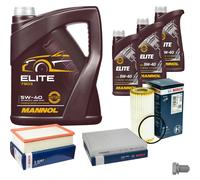 BOSCH Controllo Set 8L MANNOL ELITE 5W-40 Per VW Golf VII 5G1 BE1 2.0 GTI