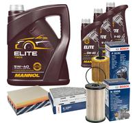 BOSCH Controllo Set 8L MANNOL ELITE 5W-40 Per VW Passat Variant 3.6 R36