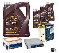 BOSCH Controllo Set 8L MANNOL ELITE 5W-40 Per VW Skoda Golf VII 2.0 GTI