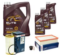 BOSCH Controllo Set 8L MANNOL ELITE 5W-40 Per VW Skoda Golf VII 2.0 GTI