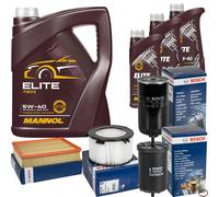 BOSCH Controllo Set 8L MANNOL ELITE 5W-40 Per VW Transporter IV Bus 2.5