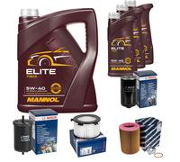 BOSCH Controllo Set 8L MANNOL ELITE 5W-40 Per VW Transporter IV Bus 2.5