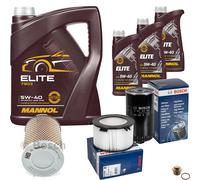 BOSCH Controllo Set 8L MANNOL ELITE 5W-40 Per VW Transporter IV Kasten 2.5