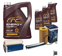 BOSCH Controllo Set 8L MANNOL Energy Combi LL 5W-30 Per BMW 3 Serie 320d 318d