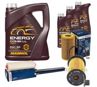 BOSCH Controllo Set 8L MANNOL Energy Combi LL 5W-30 Per BMW 3 Serie 320d 318d