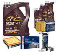 BOSCH Controllo Set 8L MANNOL Energy Combi LL 5W-30 Per BMW 5 Serie 535i
