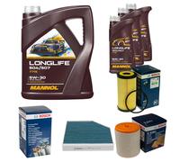 Bosch Controllo Set 8L mannol Longlife 504/507 5W-30 per Audi A6 Allroad