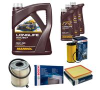 Bosch Controllo Set 8L mannol Longlife 504/507 5W-30 per Opel Vivaro Box