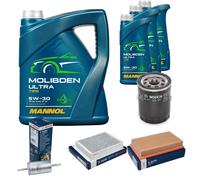 BOSCH Controllo Set 8L MANNOL MOLIBDENO ULTRA 5W-30 Per Jaguar S-Type 4.2 V8