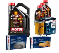 Bosch Controllo Set 8L Motul 8100 x-Cess 5W-40 per Alfa Romeo Brera 3.2 JTS