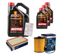 Bosch Controllo Set 8L Motul 8100 x-Cess 5W-40 per VW di Gas Cc 3.6 FSI