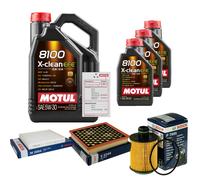 Bosch Controllo Set 8L Motul 8100 x-Pulire 5W-30 per Opel Insignia a Presa