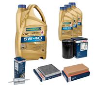 BOSCH Controllo Set 8L RAVENOL Turbo VST 5W-40 per Jaguar XF 3.0