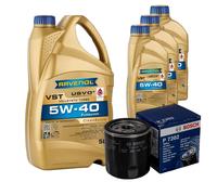 BOSCH Controllo Set 8L RAVENOL Turbo VST 5W-40 per Porsche 911 3.8 GT3
