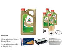 Bosch Controllo Set 9 L castrol edge 5W-30 Ll per BMW 5er 525tds 525td