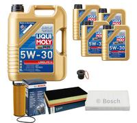 BOSCH Controllo set 9 L Liqui Moly Long Life 3 5W-30 per VW Touareg 3.0 V6