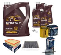 Bosch Controllo Set 9 L mannol 5W-30 Energia per Volvo V70 II 2.4 2.5 T S60 Ho