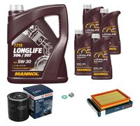 BOSCH Controllo Set 9 L MANNOL 5W-30 LONGLIFE Per Nissan 300 ZX 3.0 Twin