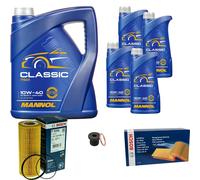 BOSCH Controllo Set 9 L MANNOL Classic 10W-40 Per Audi A5 Cabriolet 8F7 S5
