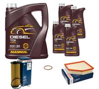 BOSCH Controllo Set 9 L MANNOL Diesel TDI 5W-30 Per BMW X3 xDrive30d
