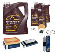 Bosch Controllo Set 9 L mannol Energia Ultra JP 5W-20 per BMW 3er Coupé