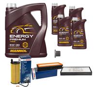 Bosch Controllo Set 9 L mannol Energy Premium 5W-30 per BMW X5 F15