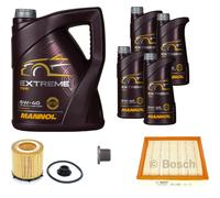 BOSCH Controllo Set 9 L MANNOL Extreme 5W-40 Per BMW 3er ActiveHybrid