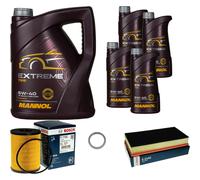 BOSCH Controllo Set 9 L MANNOL Extreme 5W-40 Per Porsche Cayenne S 4.8 GTS