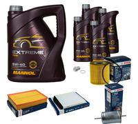 Bosch Controllo Set 9 L mannol extreme 5W-40 per Volvo S80 Ho 2.4 2.0 T
