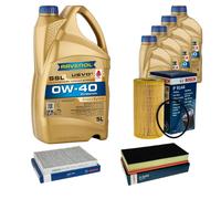 BOSCH Controllo Set 9 L RAVENOL SSL 0W-40 per Porsche Cayenne S 4.5 Turbo