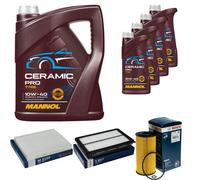 BOSCH Controllo Set 9L MANNOL Ceramic Pro 10W-40 Per Hyundai Tucson TL TLE