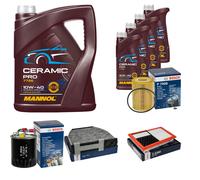 BOSCH Controllo Set 9L MANNOL Ceramic Pro 10W-40 Per Mercedes-Benz